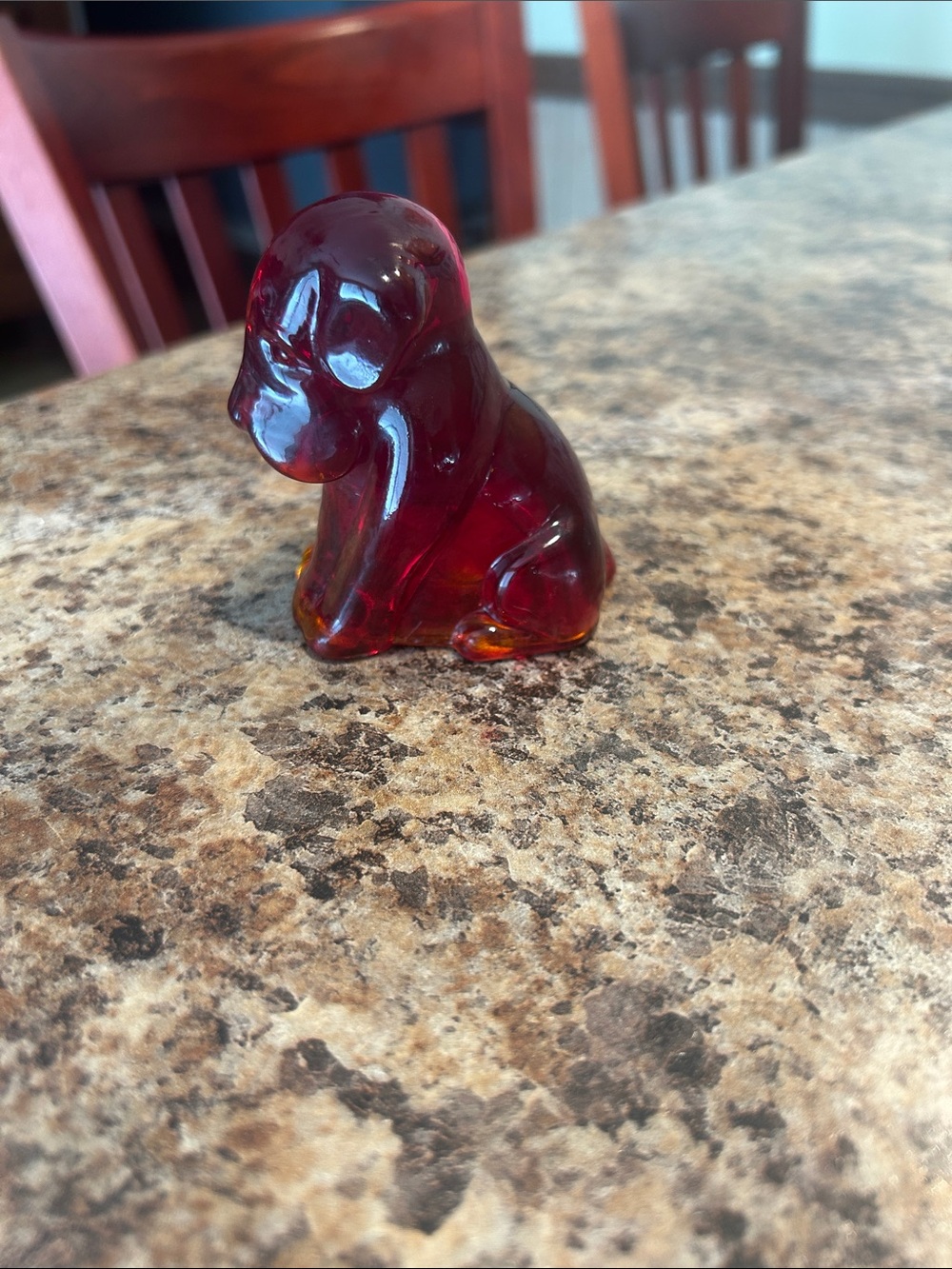 Beautiful rare  vintage red/amberine Degenhart pooch - Picture 2 of 6